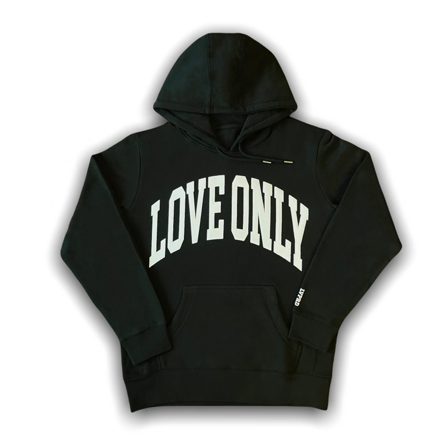 LOVE ONLY Hooded Sweatshirt (Black)